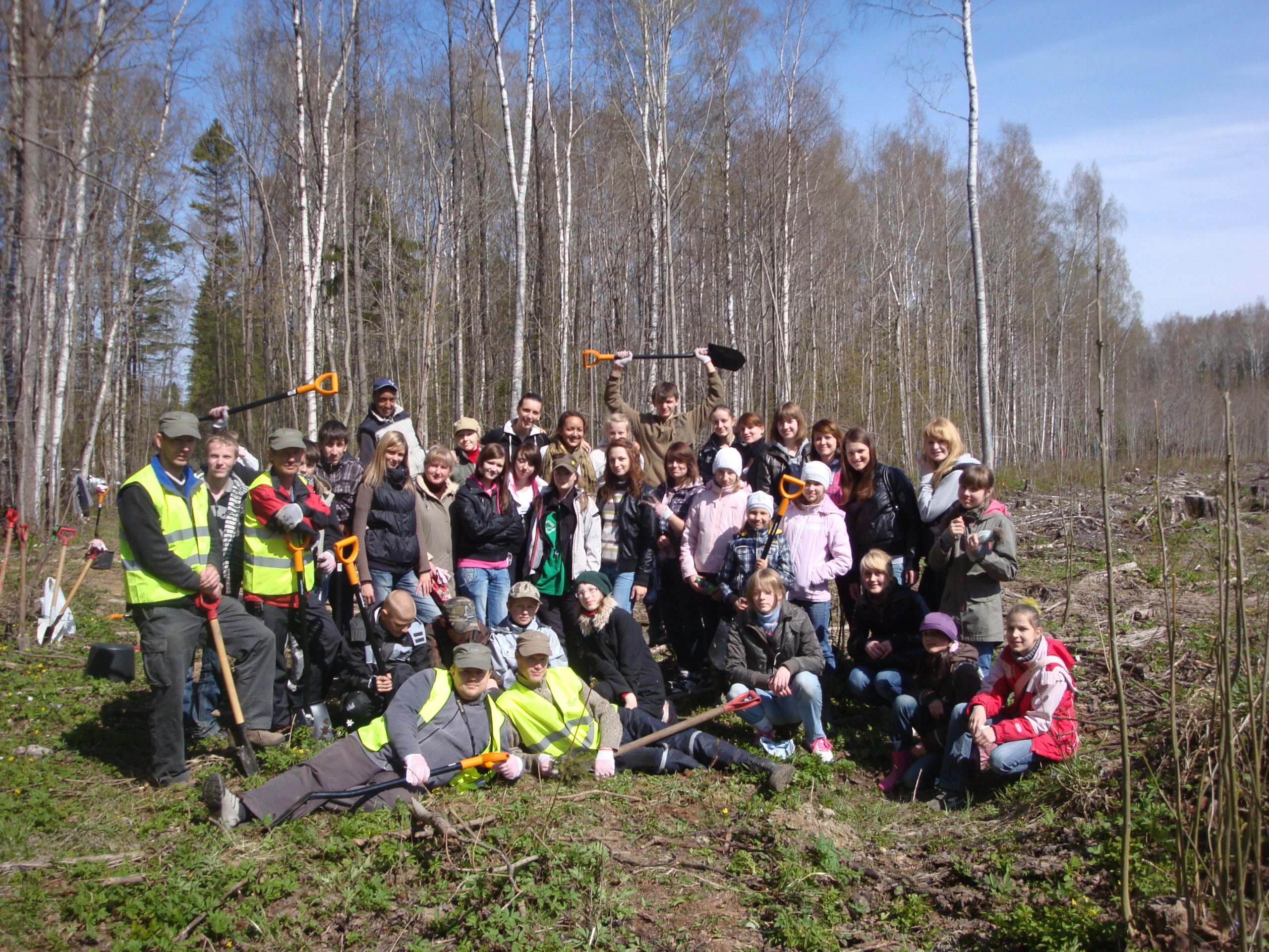 Planting trees in Estonia